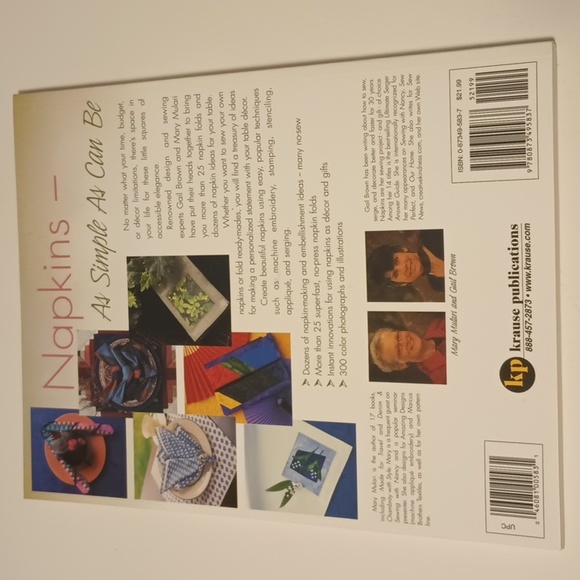 Simply Napkins Fast Folds Finishes & Festive Flourishes 046081005831 Krause - Picture 7 of 8